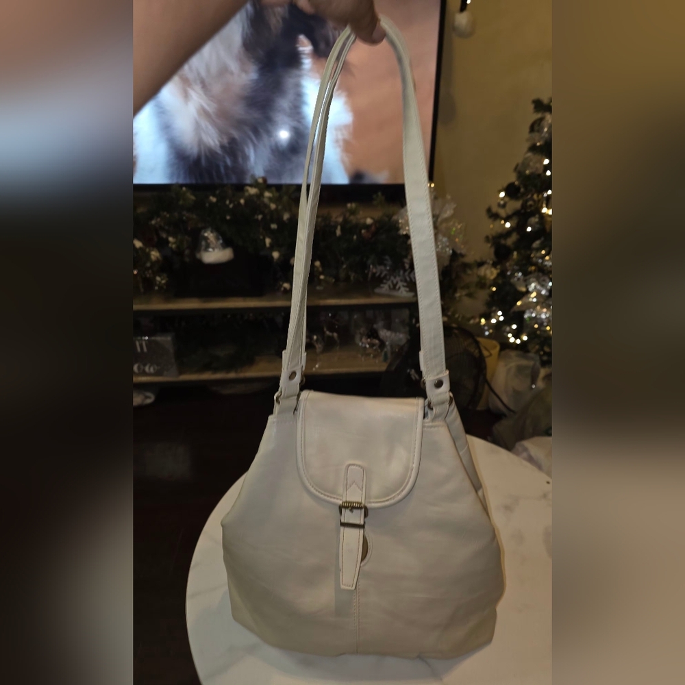 2 For $20 Capezio Leather Cream Buckey‎ Bag. Priced Low Due Small Flaws See Pics